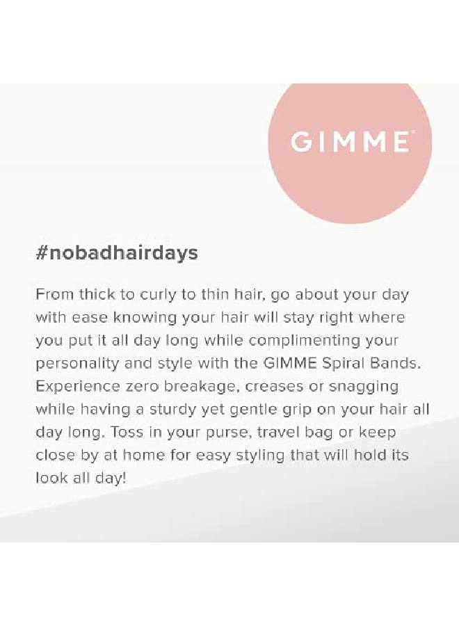 Gimme Spiral Bands No Crease Coil Hair Ties Strong Grip Without Pulling Or Snagging No Crease Phone Cord Hair Ties 10Ct Transparent (Clear) - Image 3