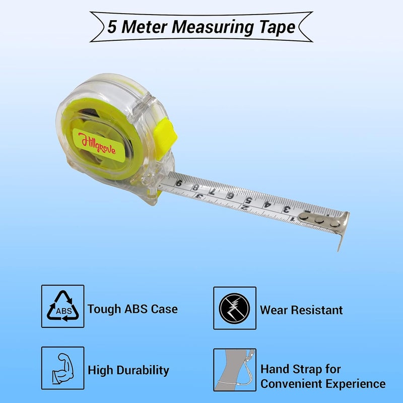Hillgrove 5 Meter Steel Blade with AutoLock Function HMT5a Measurement Tape 5 m - Image 2