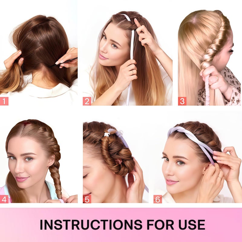 Lanzhire Heatless Curling Rod Headband for Long and Short Hair, No Heat Overnight Curls with Thin Curlers to Sleep In (Golden) - Image 4