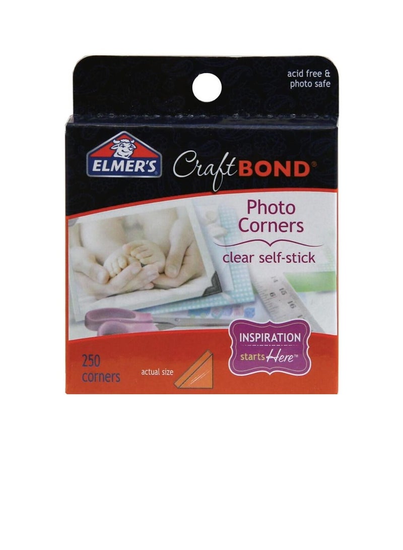 Elmer's CraftBond Adhesive Photo Corners 250/Pkg Clear - Image 3