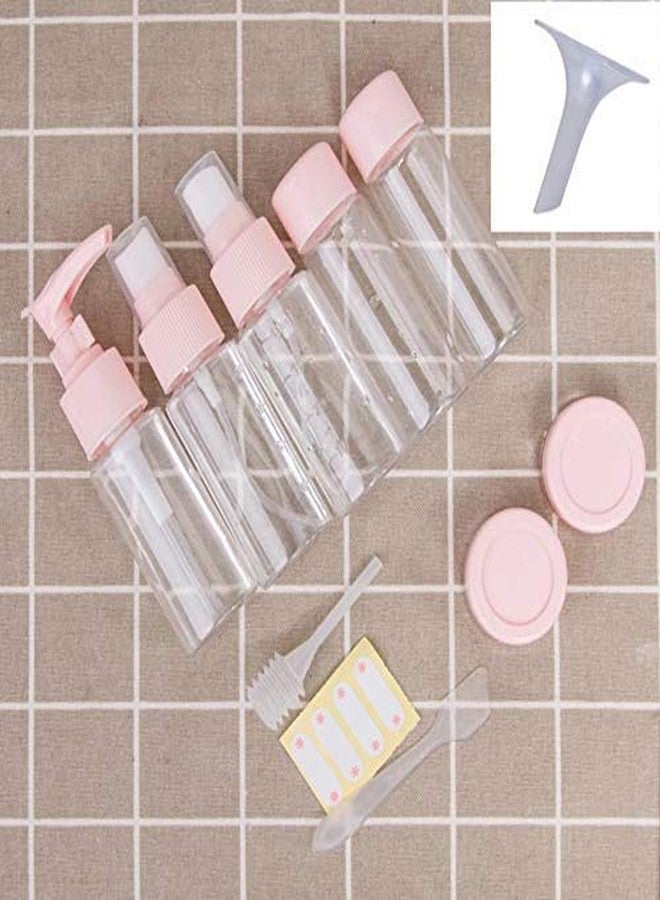 RIGJAK ravel Bottles Kit, Leak Proof Portable Toiletry Containers Set, Clear BPA Free PET Cosmetic Containers for Lotion, Shampoo, Cream - Image 1