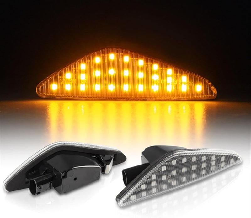 QASULER Dynamic Amber Side Marker Turn Signal Lights - Image 3