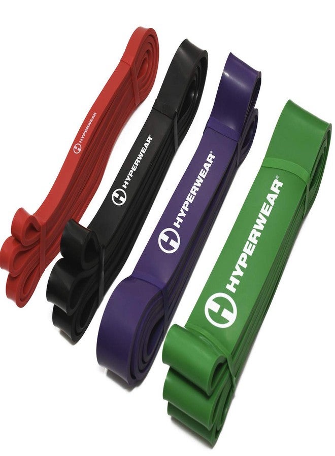Hyperwear Heavy Resistance Bands, Super Bands Resistance Bands, Pull Up Bands, Pull Up Assistance Bands, Super Band Exercise Set of 4 Thick Bands - Image 1