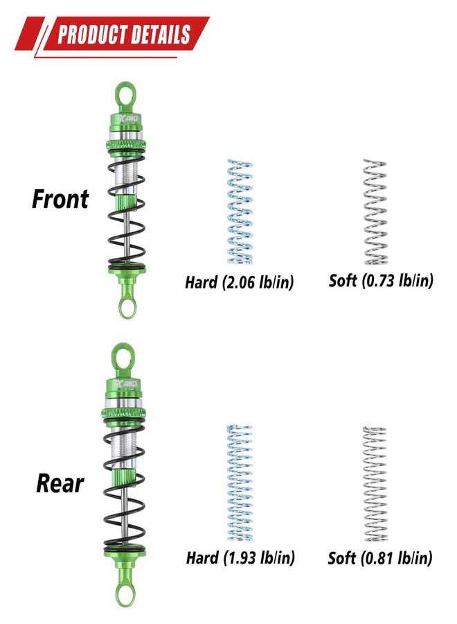 RCAWD Alloy Front Rear Shock for Losi 1/16 Mini-B 1/18 Mini-T Shocks Series Upgrades Part Green - Image 3