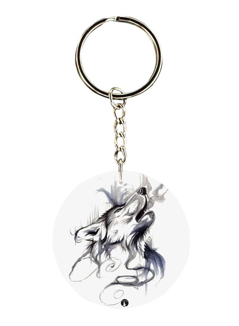 RKN A Wolf Printed Keychain