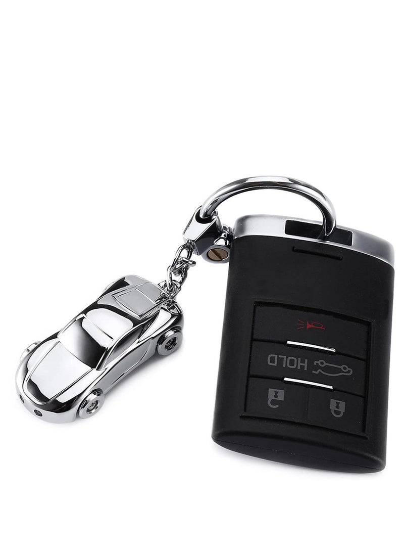 SYOSI - Zinc Alloy Car Keychain Racing Car Keyring Creative Key Chain Car Keychain Flashlight with 2 Modes LED Lights 2 in 1 Car Key Chain Ring for Office Backpack Gift for Pendant Keyring - Image 1