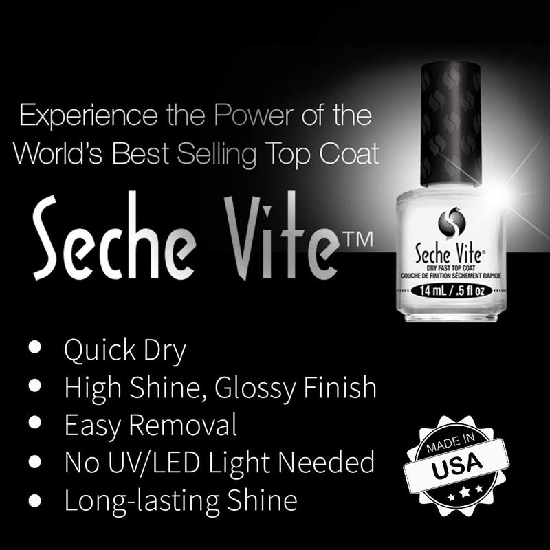 SECHE سيتش فيت طلاء الأظافر السريع الجفاف، 0.5 أونصة، عبوة من 2 - Image 5