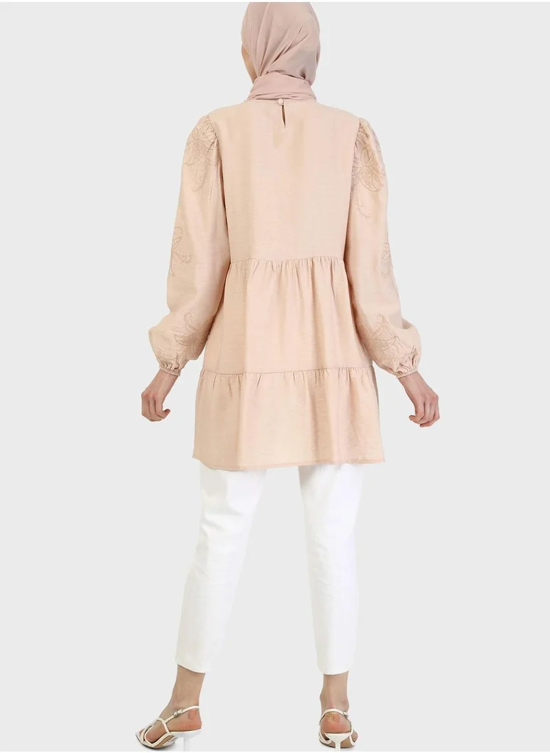 Refka by modanisa Balloon Sleeve Tiered Tunic