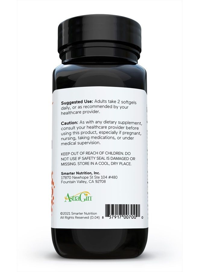 SMARTERNUTRITION Smarter Nutrition Curcumin Softgels - Potent & Bioavailable, Active Curcumin Standardized to 95% Tetrahydrocurcuminoids with AstraGin Black Cumin Seed Oil & Ginger (60 Count (Pack of 3) - Image 4