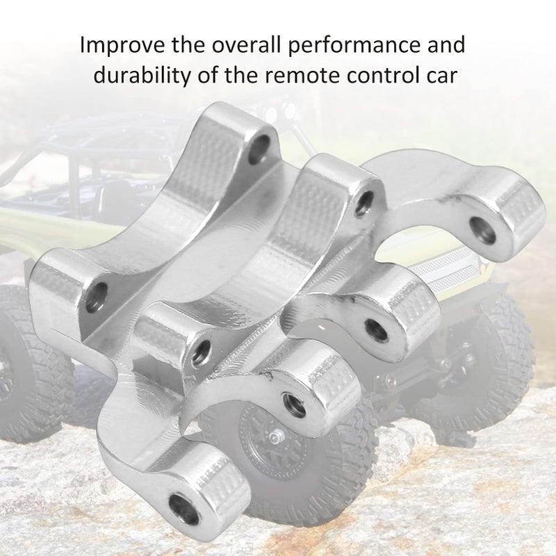 Dilwe Rear Axle Truss  Rear Axle Truss Aluminum Alloy Axial Scx24 Upgrades with Screws for Axial SCX24/90081/C10 1/24 Simulated RC Car(Silver) - Image 3