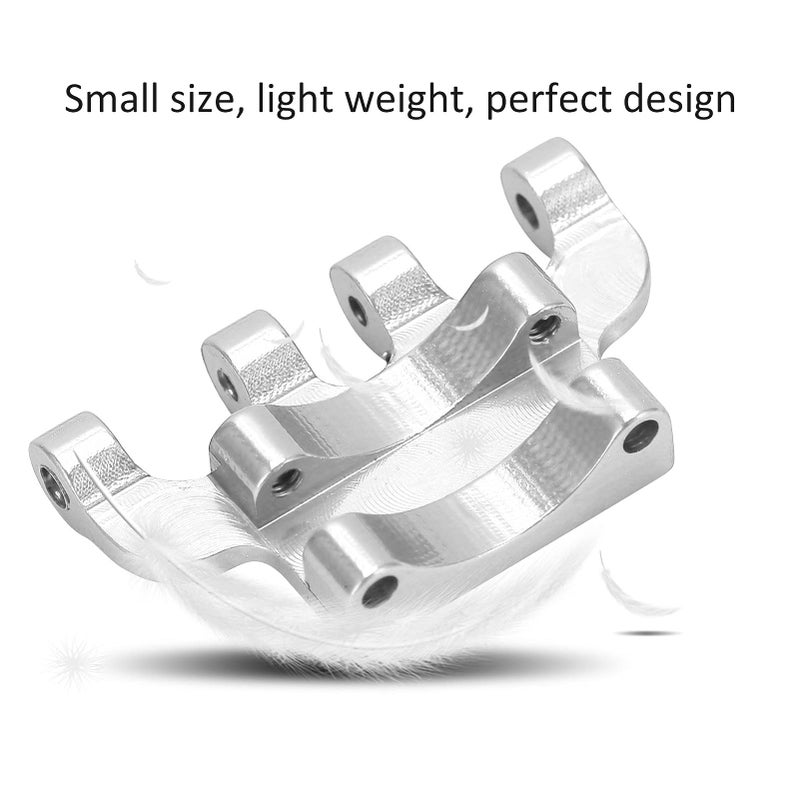 Dilwe Rear Axle Truss  Rear Axle Truss Aluminum Alloy Axial Scx24 Upgrades with Screws for Axial SCX24/90081/C10 1/24 Simulated RC Car(Silver) - Image 4