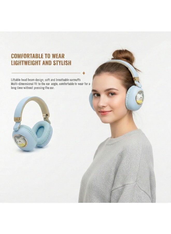 IMOAKA Head phone, Wireless Over Ear Headphones , Works With Bluetooth Devices Cute Teddy Design - Image 3