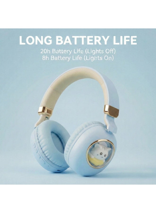 IMOAKA Head phone, Wireless Over Ear Headphones , Works With Bluetooth Devices Cute Teddy Design - Image 2