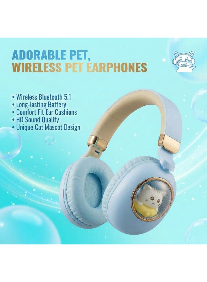 IMOAKA Head phone, Wireless Over Ear Headphones , Works With Bluetooth Devices Cute Teddy Design - Image 5
