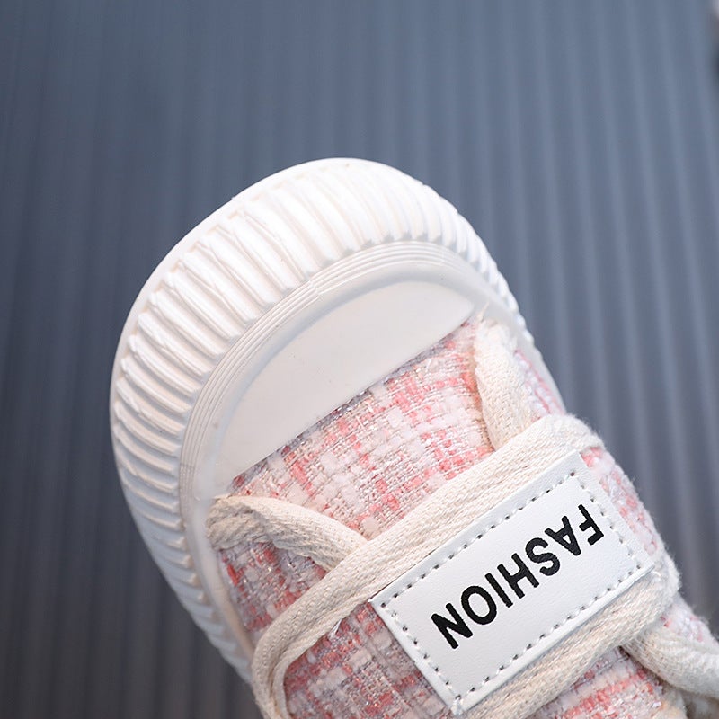2023 Children'S Canvas Shoes Girls' Board Shoes Biscuit Shoes Children'S Cotton Shoes Soft Sole Chanel Style Baby Cotton Shoes - Image 5