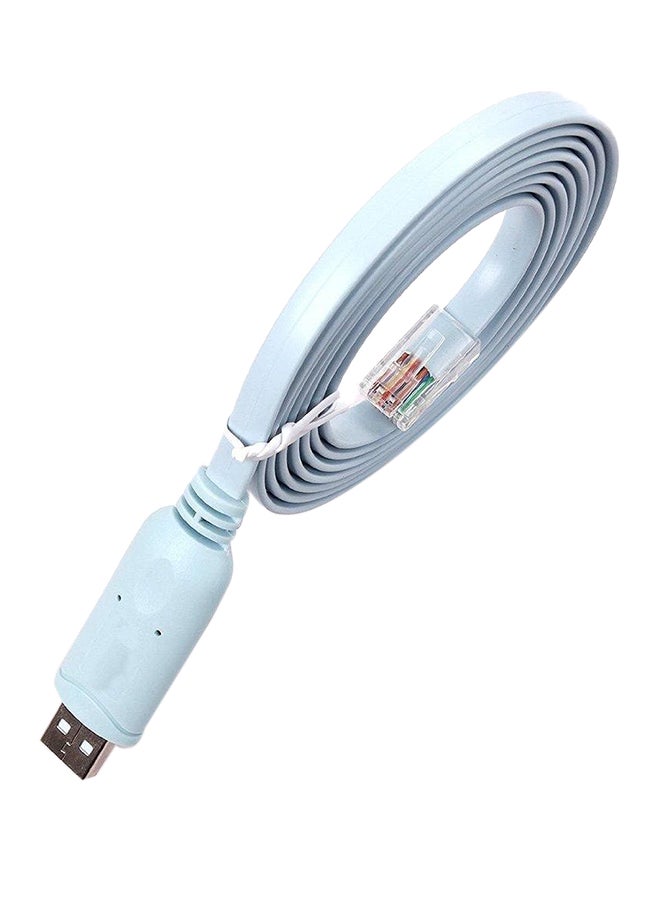 USB Console Cable For Cisco Routers Light Blue - Image 1