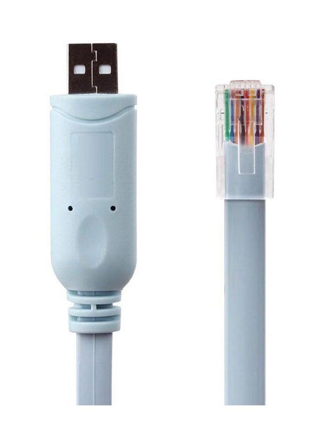 USB Console Cable For Cisco Routers Light Blue - Image 2