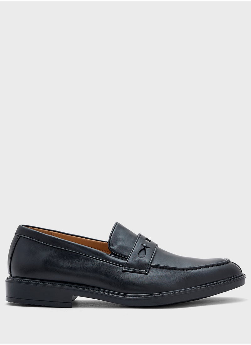 Robert Wood Saddle Detail Formal Loafers  - Image 1