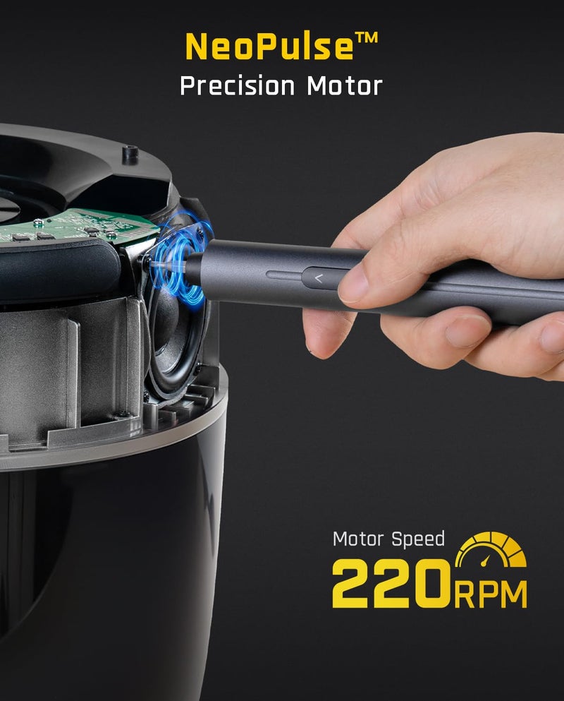 Fanttik E2 Max Mini Electric Screwdriver, Electric Screwdriver Cordless, Max 0.4N.m, 50 Magnetic Bits, 5/32'' Hex, Magnetic Storage, Repair Tool for Electronics Phone Camera Laptop Watch - Image 3