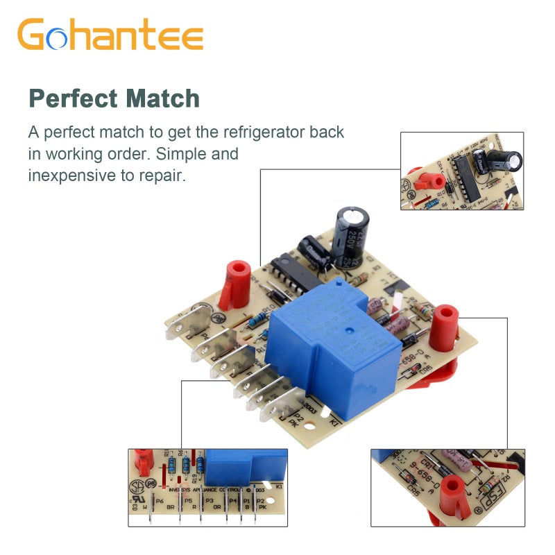 gohantee W10352689 Refrigerator Main Control Board Adaptive Defrost Control Board Replaces #4388931 Replacement for Whirlpool, Kenmore, Maytag, Kitchenaid - Image 4