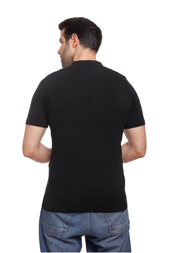 Coup - Coup - Woven Polo-Shirt with Short Sleeves - Image 1