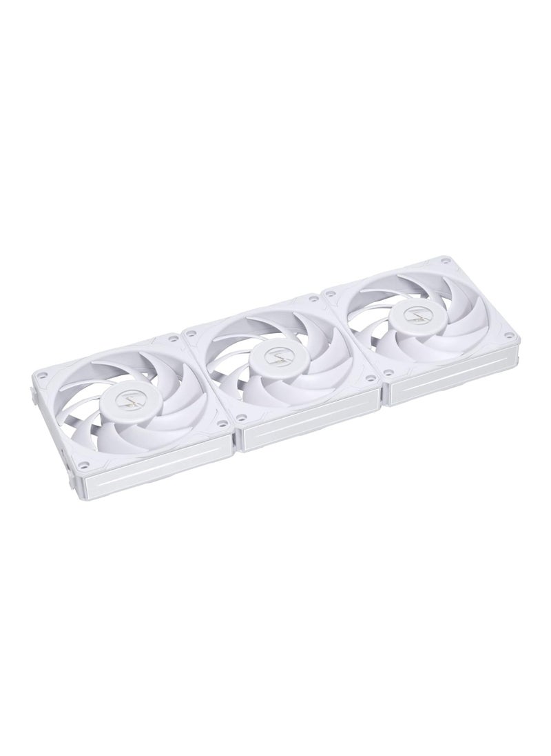 LIAN LI PWM 120mm 2600RPM (1pcs) with controller/extension cable 28mm thickness-White  - Image 1