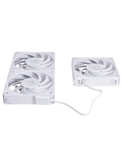 LIAN LI PWM 120mm 2600RPM (1pcs) with controller/extension cable 28mm thickness-White  - Image 2