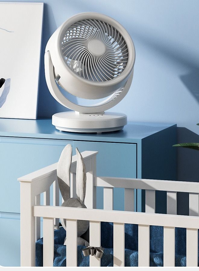 DUNISO Air Circulator Fan Small Quiet Turbo Force Desk Fans with Base-Mounted Controls 3 Speed Cooling Fan Floor Fan for Whole Room Home Bedroom Office - Image 5