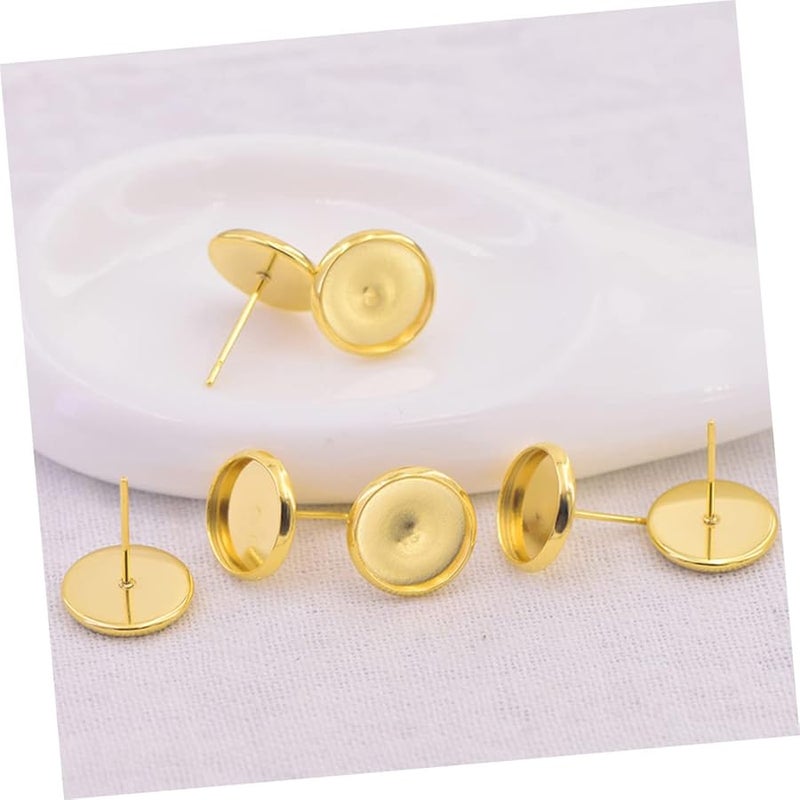 DIY Earring Kit with 30 Sets Bezel Trays and Backs Base for Jewelry Making - Image 4