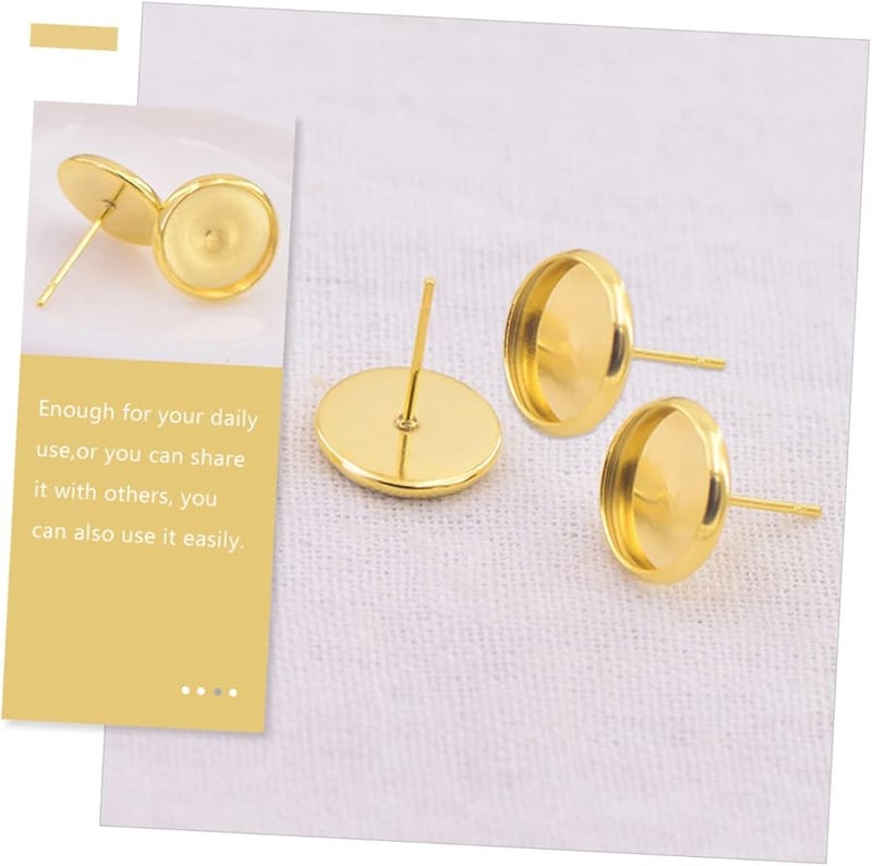 DIY Earring Kit with 30 Sets Bezel Trays and Backs Base for Jewelry Making - Image 5