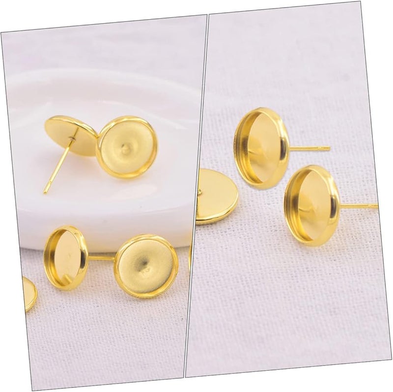 DIY Earring Kit with 30 Sets Bezel Trays and Backs Base for Jewelry Making - Image 2