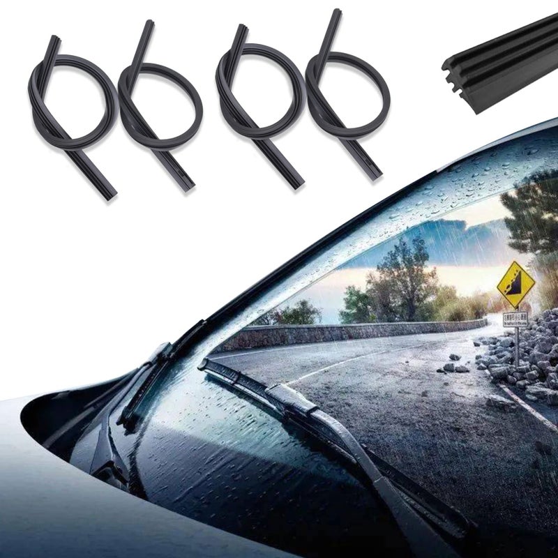Middrivr 4PCS Wiper Blade Refill 26 inch DIY Adjustable Universal Replacement Wiper Blade Refill Replacement for Front and Rear Windshield Wiper Baldes Rubber Strip Car Accessoreis for Most Cars - Image 2