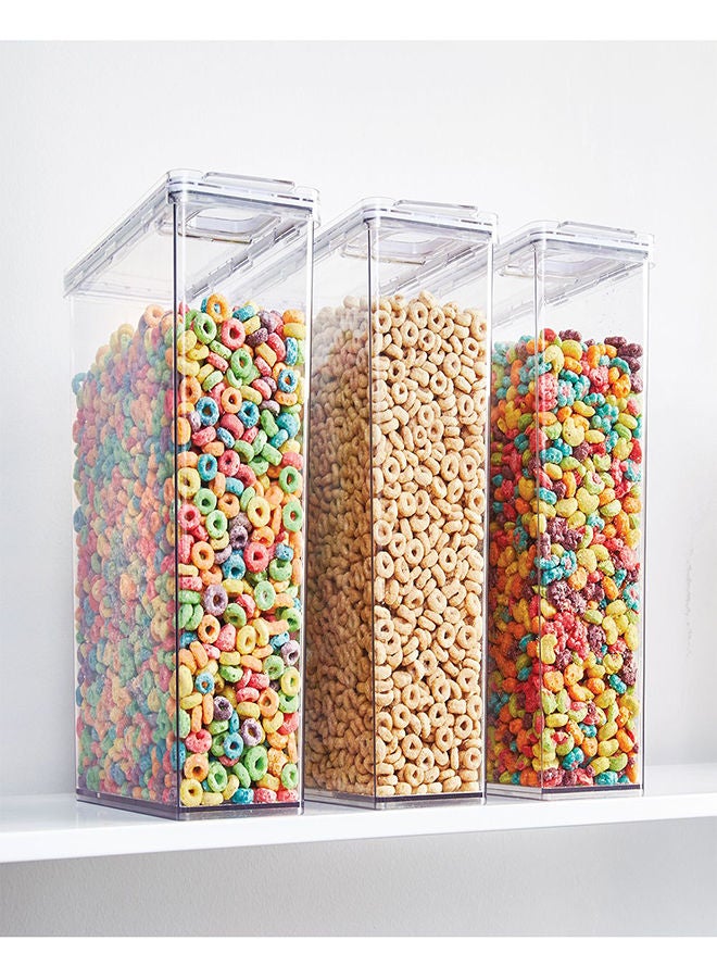 The Home Edit Cereal Canister – Airtight, Stackable Kitchen Storage Container for Cereal, Grains, Snacks, Pasta & Pantry Organization with Clear Body and Easy-Access Lid - Image 4