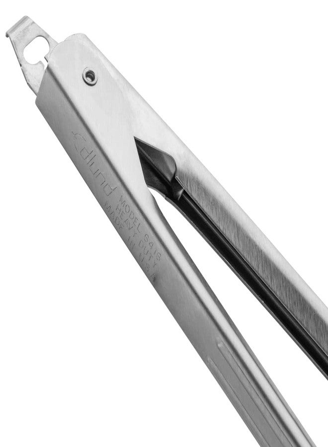 Edlund 6416HDL 16" Heavy-Duty Gripper Tong with Lock | Commercial Flat Paddle and Serrated Utility Kitchen Utensil for Restaurant Buffet Catering, 16"L x 16"W x 0.98"H, Stainless Steel (Pack of 1) - Image 5