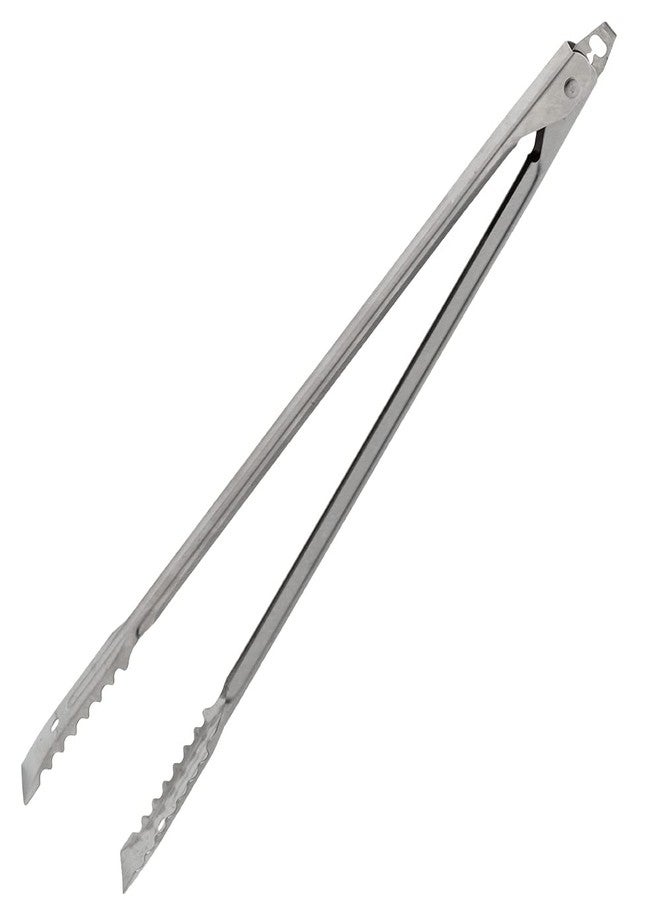 Edlund 6416HDL 16" Heavy-Duty Gripper Tong with Lock | Commercial Flat Paddle and Serrated Utility Kitchen Utensil for Restaurant Buffet Catering, 16"L x 16"W x 0.98"H, Stainless Steel (Pack of 1) - Image 3