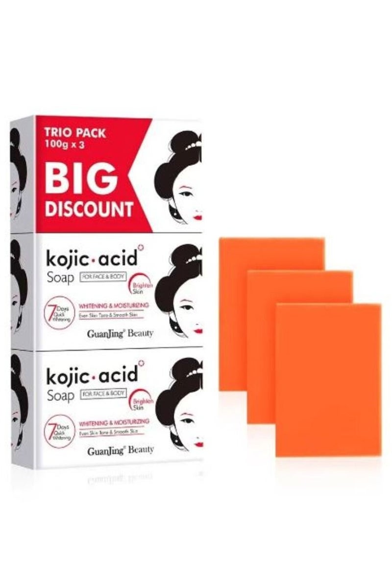 جوانجينج صابون تبييض حمض الكوجيك 100 جرام * 3 قطع - Image 2