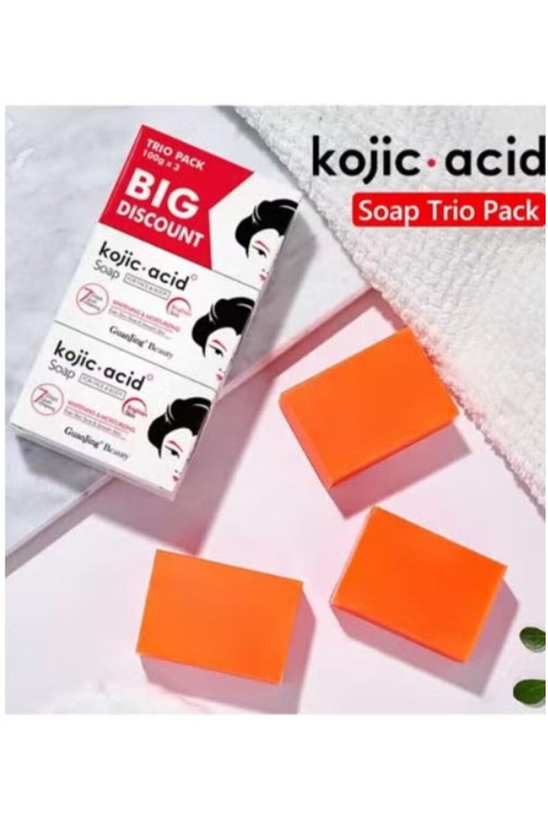 جوانجينج صابون تبييض حمض الكوجيك 100 جرام * 3 قطع - Image 3