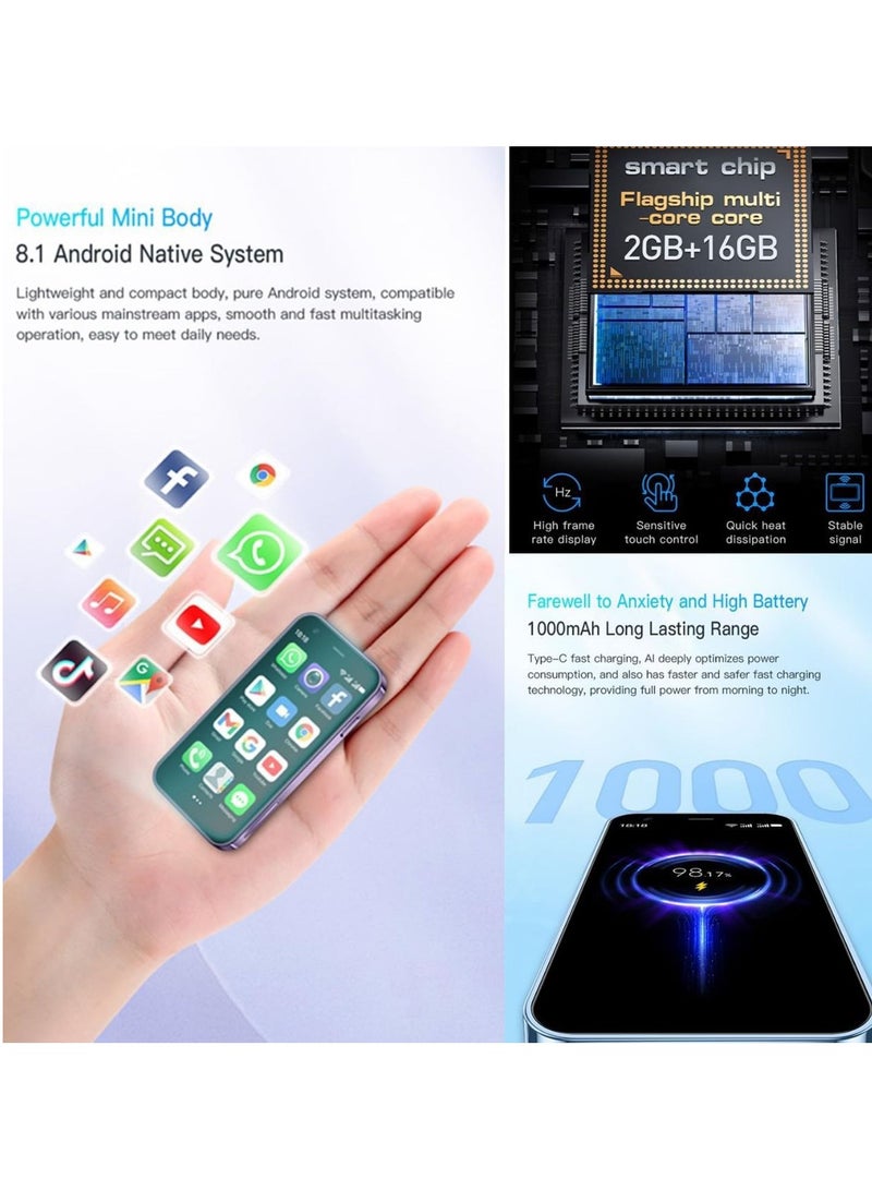 SOYES XS15 Pro Super Mini Mobile Phone Android Quad Core Black, Mobile  Mini Smartphone Ultra Small Pocket Student Children Men and Women - Image 3