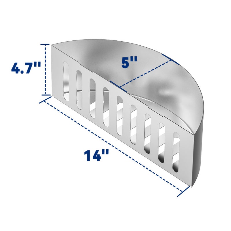 Skyflame 2 PCS Stainless Steel Charcoal Basket Holder, 2-IN-1 BBQ Grilling Accessories Compatible with Weber/Napoleon 22" / 26" Kettle Grill - Image 2