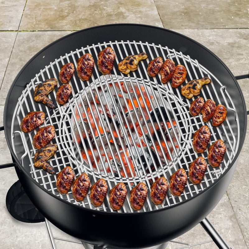 Skyflame 2 PCS Stainless Steel Charcoal Basket Holder, 2-IN-1 BBQ Grilling Accessories Compatible with Weber/Napoleon 22" / 26" Kettle Grill - Image 5