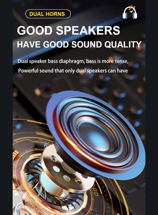 Portable Bluetooth Karaoke Speaker System with 2 Wireless Microphones, Ideal for Kids and Adults at Home or Parties - Image 4