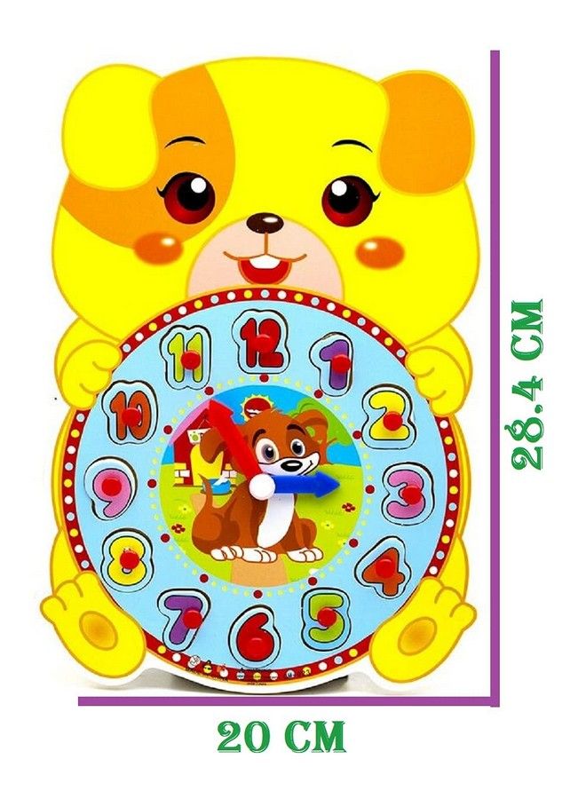 FunBlast Wooden Clock Puzzle Toy Teaching Clock Learning Educational Toys For 3+ Years Kids;Boys;Children (Dog) - Image 4