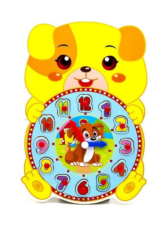 FunBlast Wooden Clock Puzzle Toy Teaching Clock Learning Educational Toys For 3+ Years Kids;Boys;Children (Dog) - Image 2