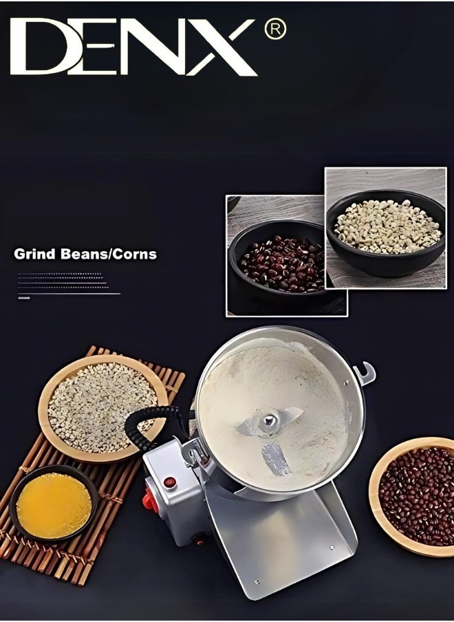 Denx - 800g Spice Grinder, 430 Stainless Steel Powder Grinder, Ultra-Fine Grinding Technology, Can Grind Coffee Beans and Grains, Suitable for Home/Restaurant/Hotel - Image 1