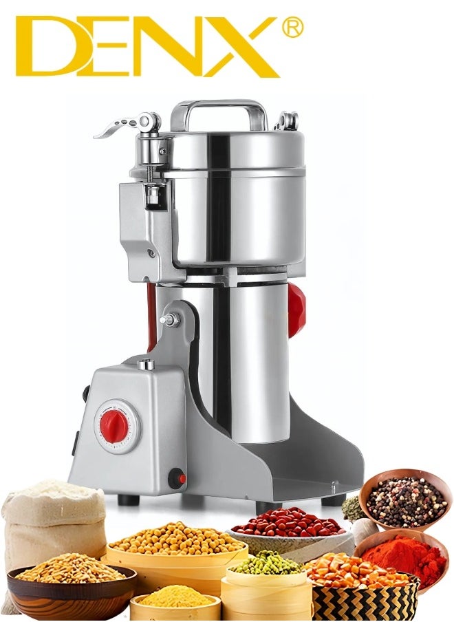 Denx - 800g Spice Grinder, 430 Stainless Steel Powder Grinder, Ultra-Fine Grinding Technology, Can Grind Coffee Beans and Grains, Suitable for Home/Restaurant/Hotel - Image 1