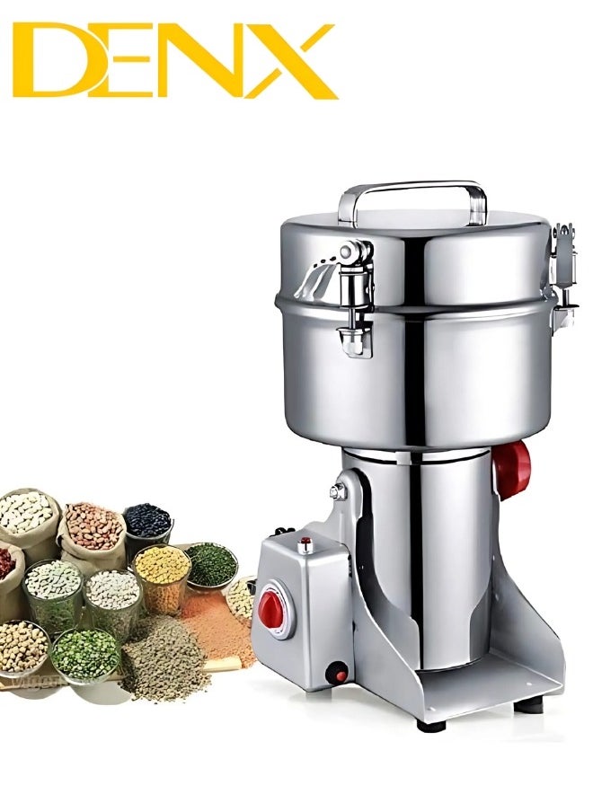 Denx - 800g Spice Grinder, 430 Stainless Steel Powder Grinder, Ultra-Fine Grinding Technology, Can Grind Coffee Beans and Grains, Suitable for Home/Restaurant/Hotel - Image 1