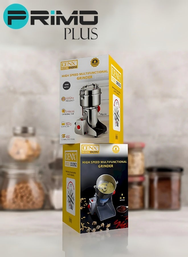 PRIMO PLUS 800g Spice Grinder, 430 Stainless Steel Powder Grinder, Ultra-Fine Grinding Technology, Can Grind Coffee Beans and Grains, Suitable for Home/Restaurant/Hotel - Image 4
