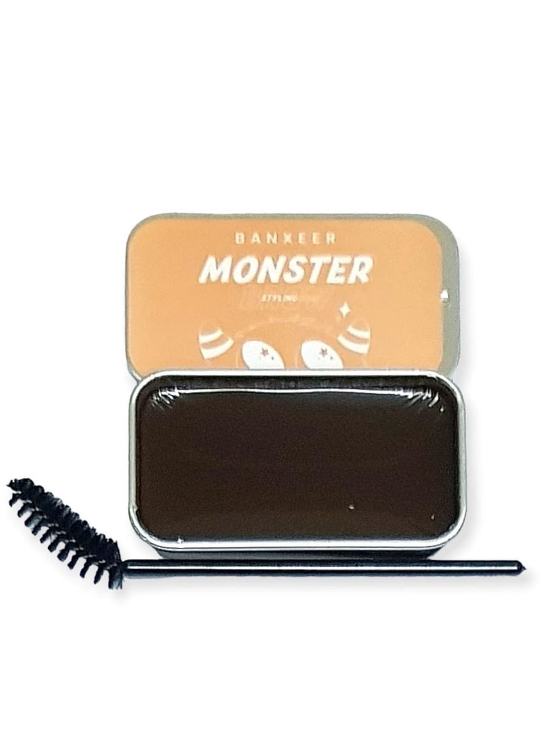 Banxeer Eyebrow styling gel soap with brush dark brown