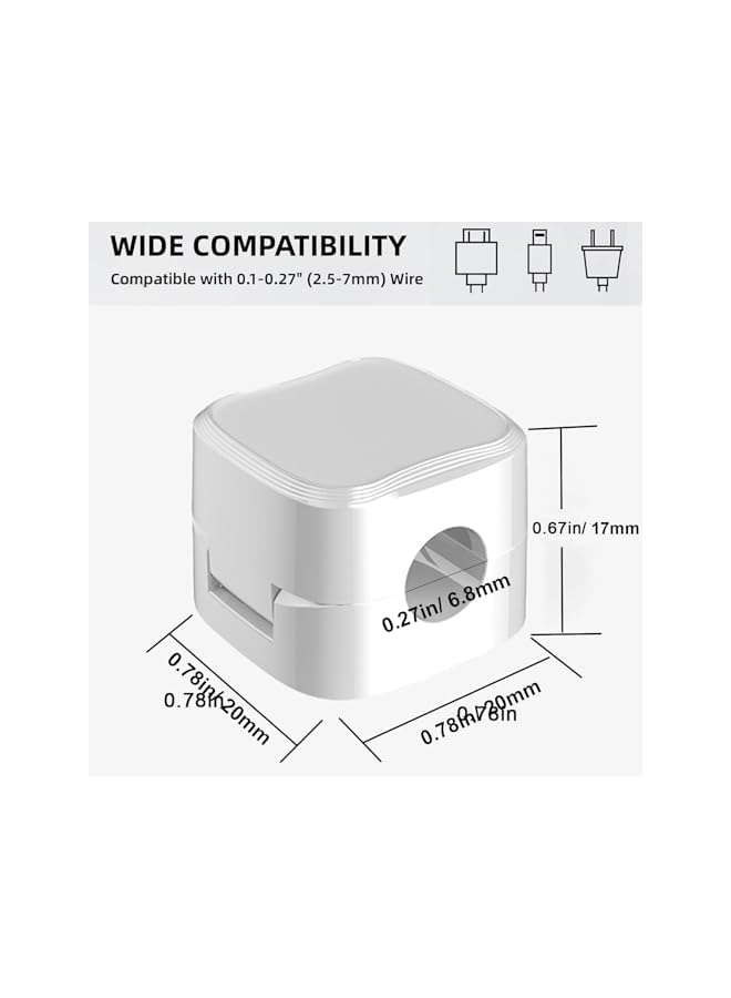 promass Magnetic Cable Clips 6 Pcs, Φ6.8mm Phone Charger Magnetic Cord Holder for Nightstand Self-Adhesive Wire Cord Organizer Cable Management Under Desk Computer Accessories Office Car Organization - Image 2