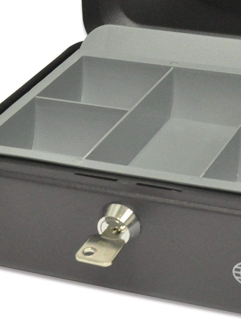 FIS Cash Box Steel Black Color With key lock, 200 x 160 x 90 mm, 8 Inch Lock Size - FSCPTS0032BK - Image 3